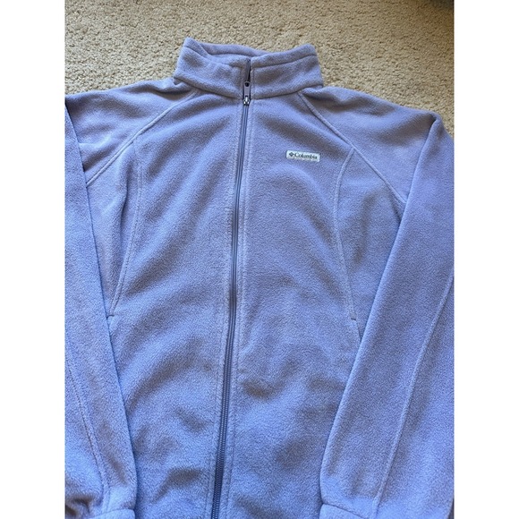 Columbia Jacket Womens Fleece Coat Lightweight Full Zip Light Purple Size XL - Picture 3 of 9